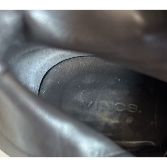 Vince Gray Suede Block Heel Ankle Boots Booties Side Zip Minimalist Women’s 6 M - Picture 10 of 15